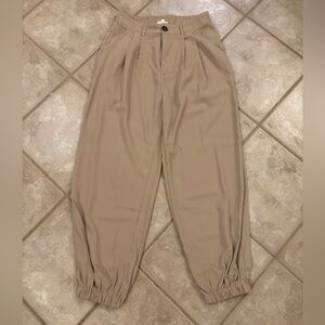 Listicle Blush Pink Trousers with Elastic Waist